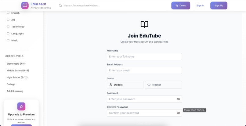 EduLearn: AI-Powered Learning for Everyone – screenshot 1