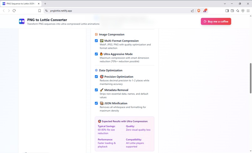PNG to Lottie – screenshot 2