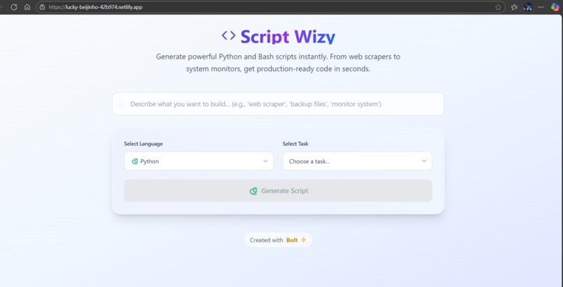 Script Wizzy – screenshot 1