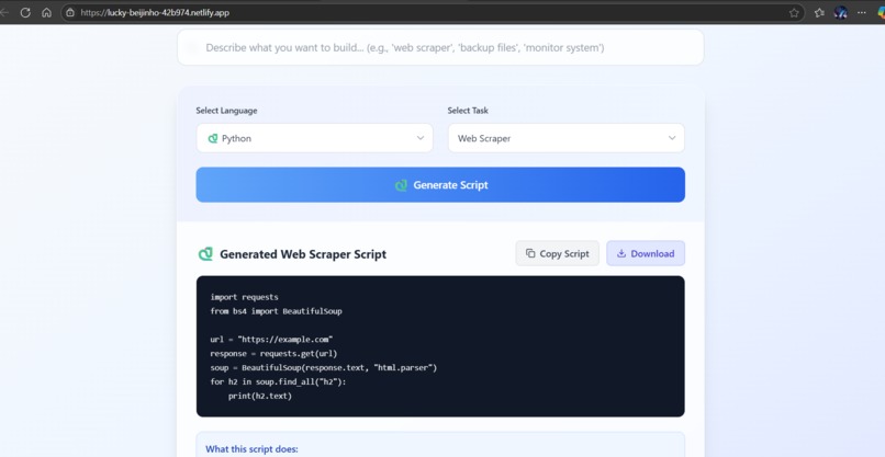 Script Wizzy – screenshot 2