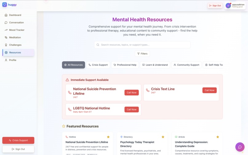 Huggy : Just a call away because care deserves human touch – screenshot 8
