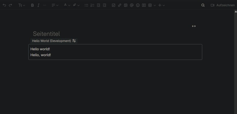 hello world – screenshot 1