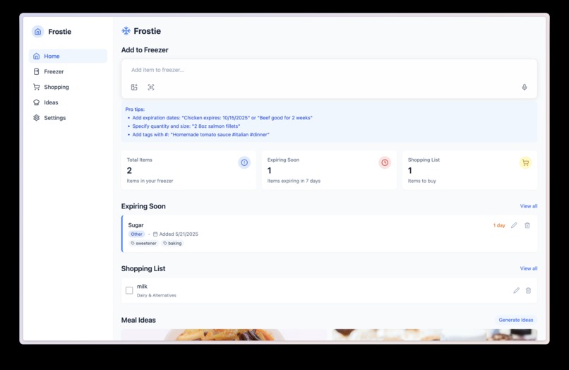 Frostie Smart Freezer Assistant – screenshot 1