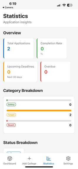 College Application Tracker – screenshot 2