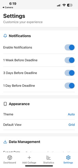 College Application Tracker – screenshot 4