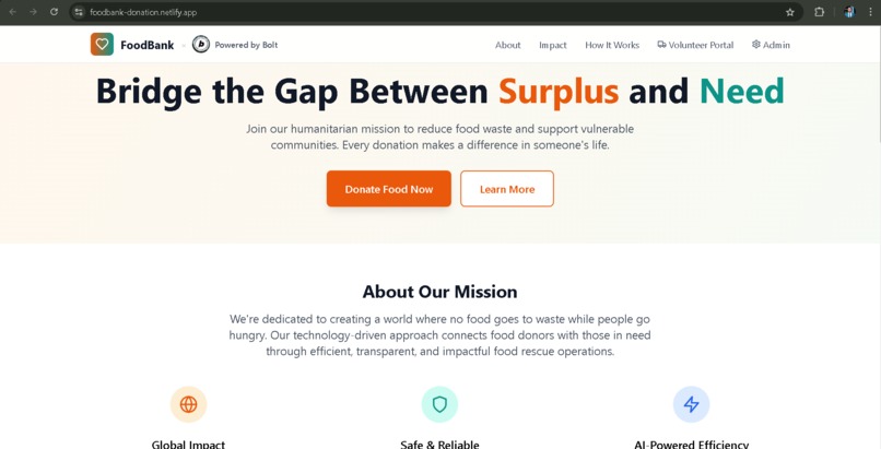 FoodBank Donation System – screenshot 4