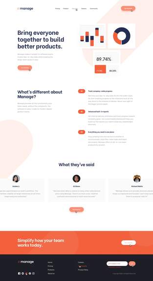 Manage-Landing-page – screenshot 3