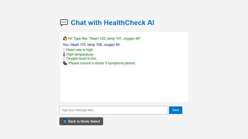 healthcheck-ai – screenshot 2