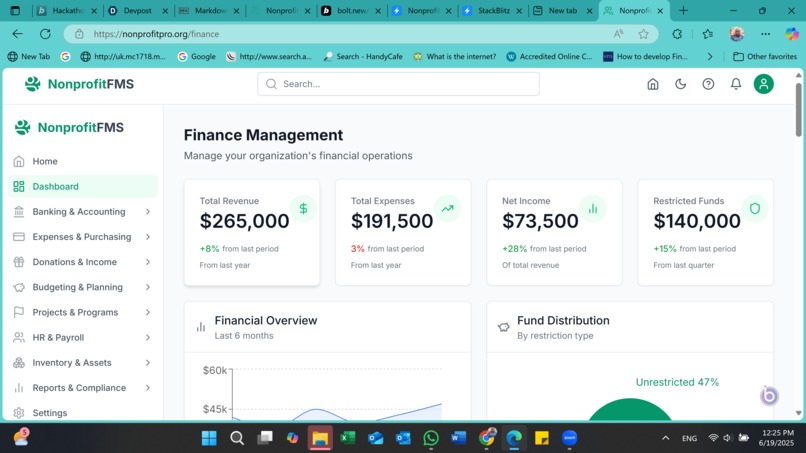 Nonprofit Financial Management System – screenshot 1