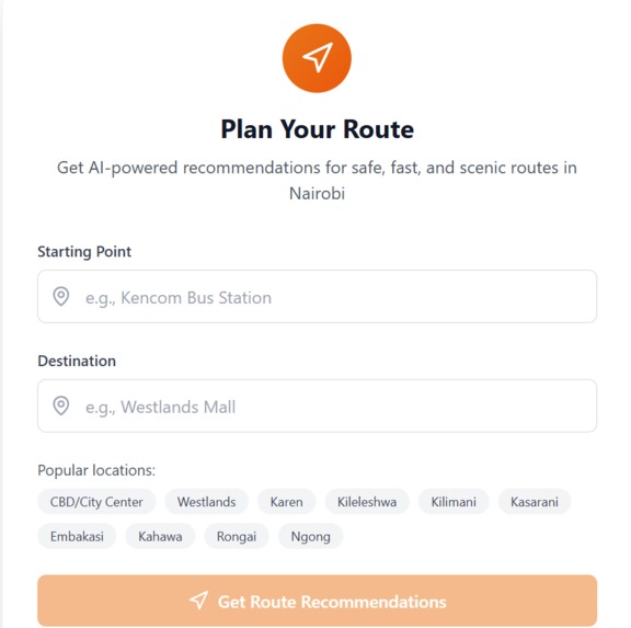 Nairobi Smart Travel Assistant – screenshot 3