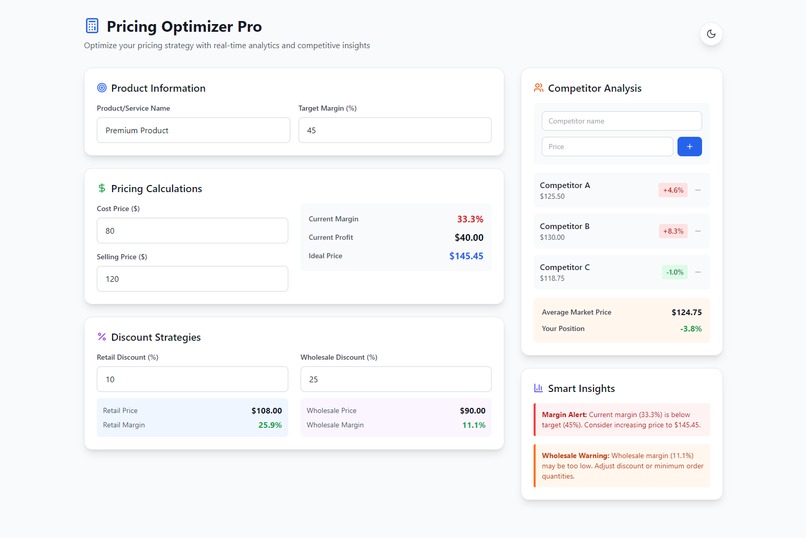 Pricing Optimizer Pro – screenshot 1