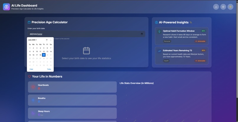 AI Life Dashboard - Precision Age Calculator – screenshot 4