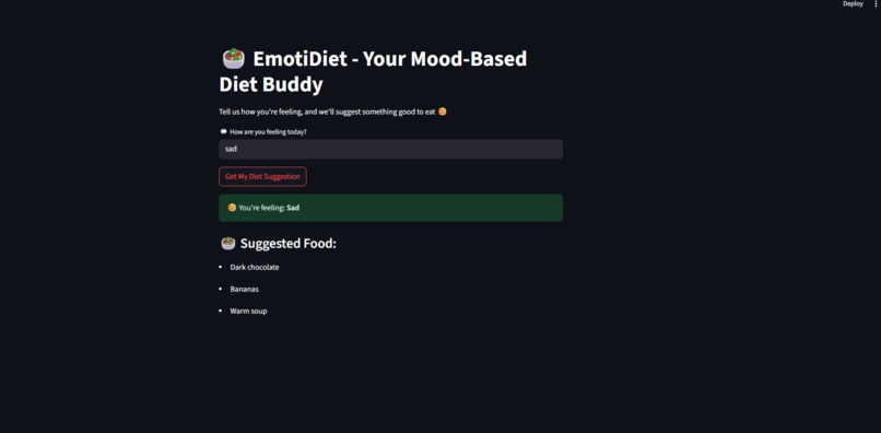 EmotiDiet – Your Mood-Based Diet Buddy – screenshot 1