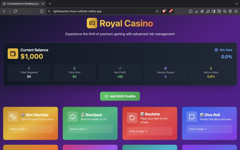Royal Casino – screenshot 1