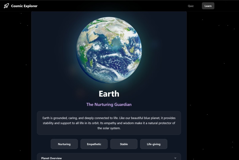 Cosmic Explorer- which planet are you? – screenshot 3