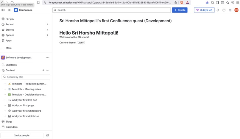 Sri Harsha Mittapalli Forge Quest – screenshot 1