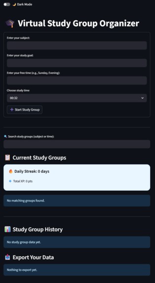 StudySync: Virtual Study Group Organizer – screenshot 1