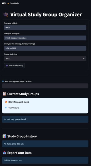 StudySync: Virtual Study Group Organizer – screenshot 2
