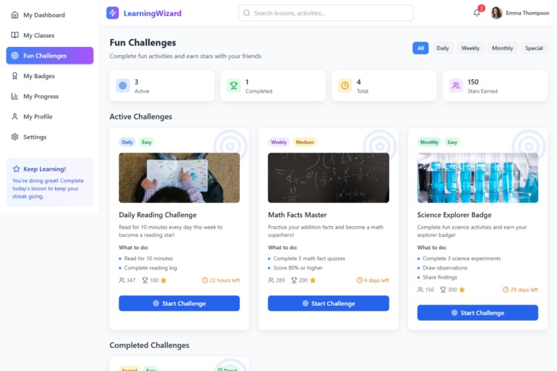 Learning Wizard – screenshot 3