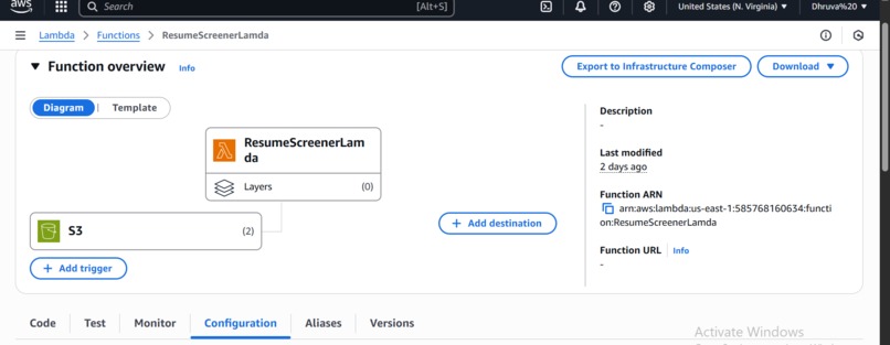 HR Resume Screener (AI + Serverless) – screenshot 2