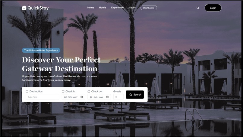 Quick-Stay Hotel Management System – screenshot 1