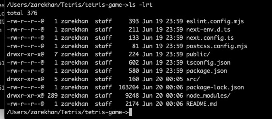 Build Tetris Game Using Amazon Q Developer – screenshot 6