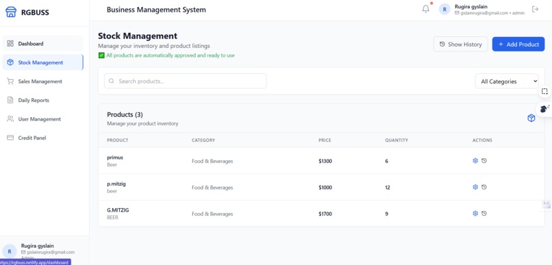 RGBUSS management system – screenshot 2