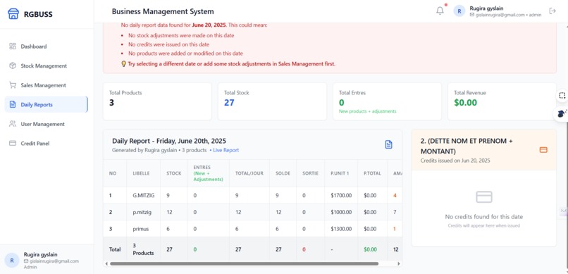 RGBUSS management system – screenshot 3