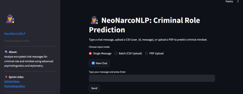 NeoNarcoNLP – screenshot 3
