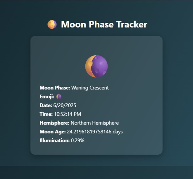 Moon Phase Tracker – screenshot 2