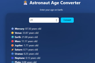 Astronaut Age Convertor
