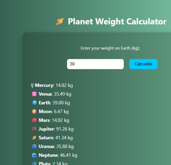 Weight Convertor – screenshot 1