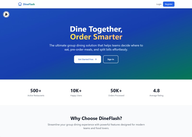 DineFlash – screenshot 1