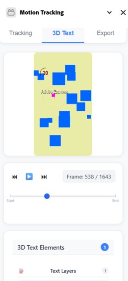 Motion Tracking Text – screenshot 2