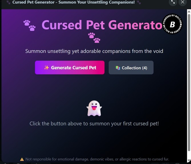  Cursed Pet Generator - Summon Your Unsettling Companions!  – screenshot 1