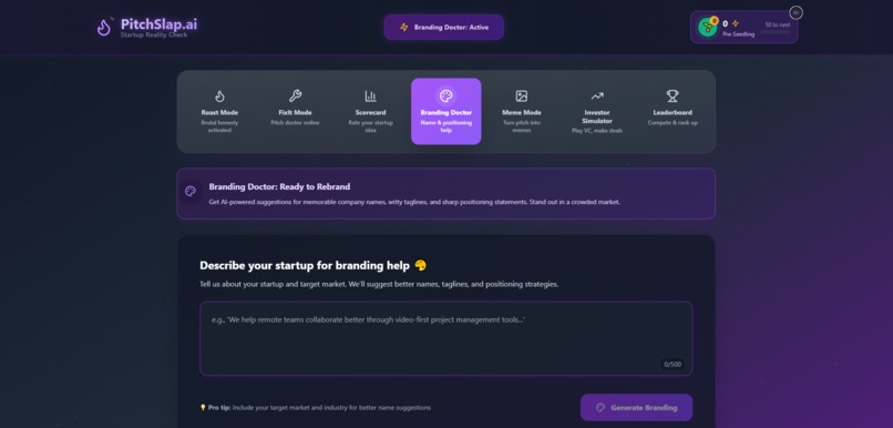 PitchSlap.ai - Sarcastic Roast Generator – screenshot 1