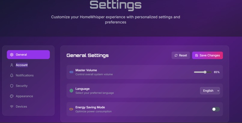 HomeWhisper - Smart Home IoT Command Center – screenshot 5