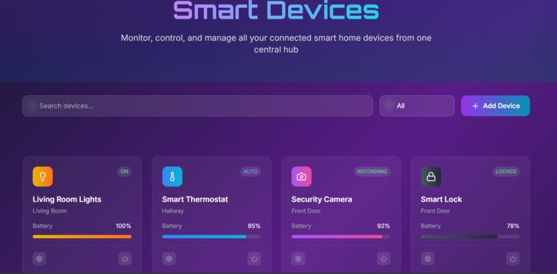 HomeWhisper - Smart Home IoT Command Center – screenshot 2