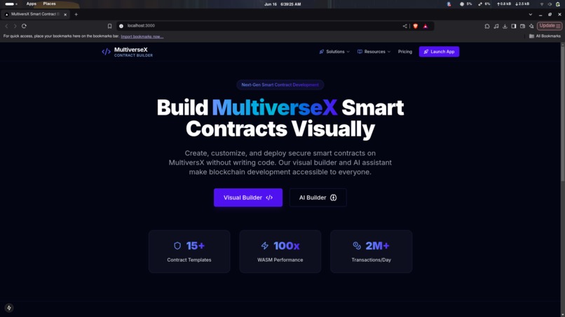 MultiverseXcontract builder – screenshot 1