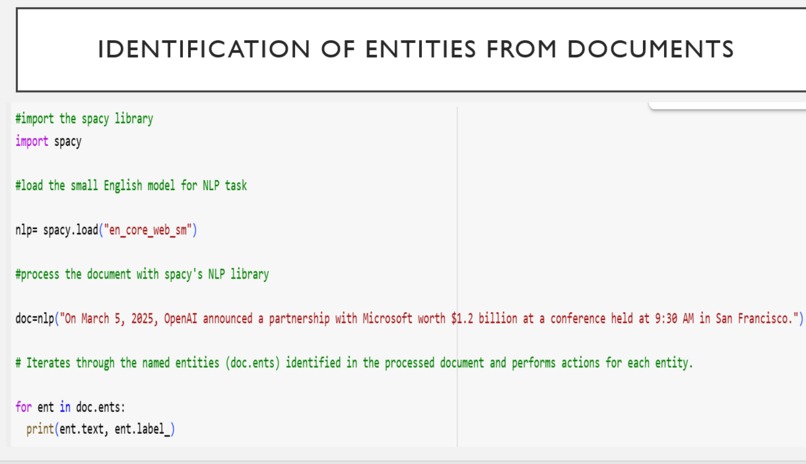 Named Entity Recognition – screenshot 1