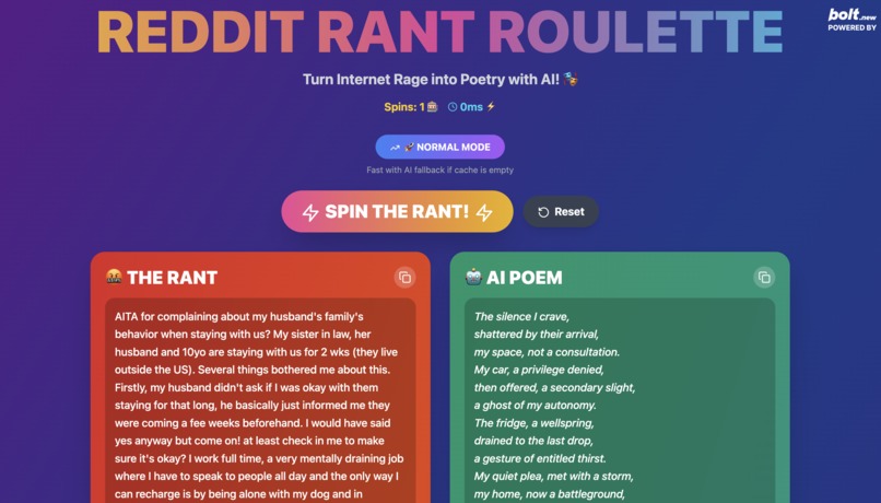 Reddit Rant Roulette – screenshot 2