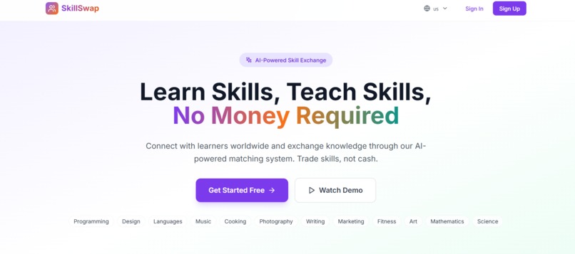 SkillSwap – screenshot 1