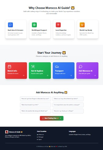 Morocco AI Guide – Smart Travel for World Cup 2030 – screenshot 1