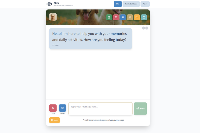 Mira: Built by Loved Ones, Powered by AI – screenshot 1