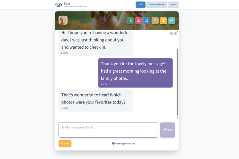 Mira: Built by Loved Ones, Powered by AI – screenshot 3