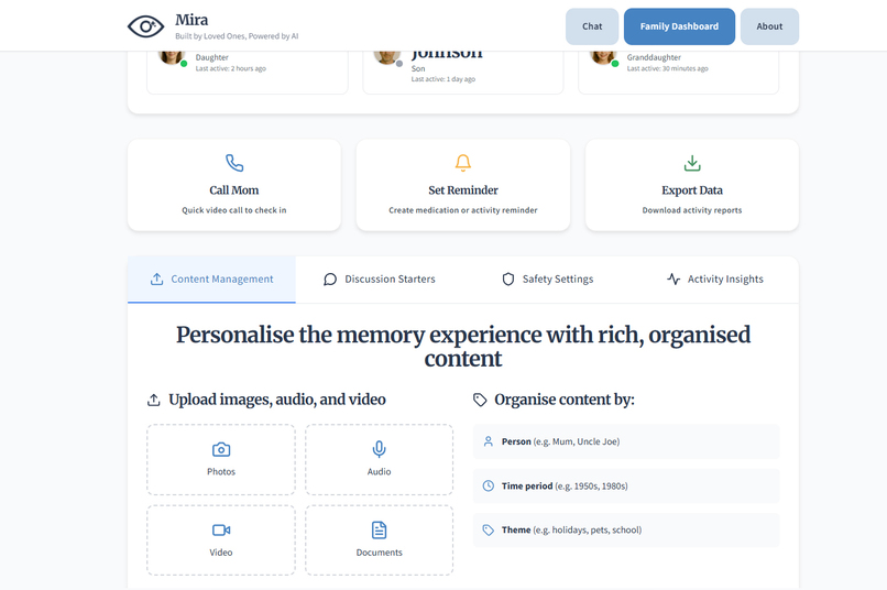 Mira: Built by Loved Ones, Powered by AI – screenshot 4