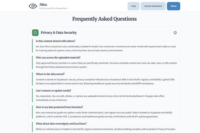 Mira: Built by Loved Ones, Powered by AI – screenshot 5
