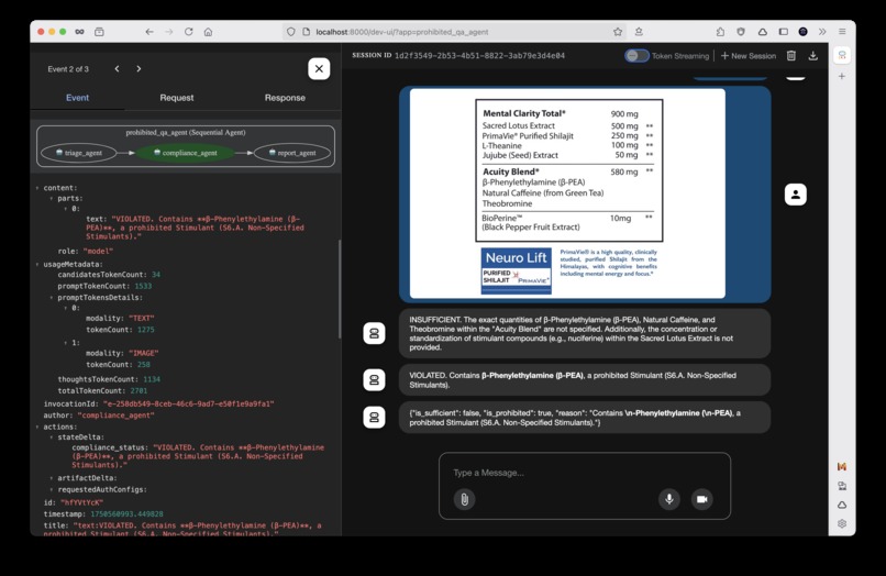 WADA Prohibited List Compliance Agent – screenshot 2
