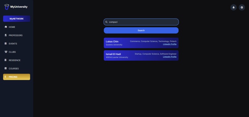 MyUniversity – screenshot 2