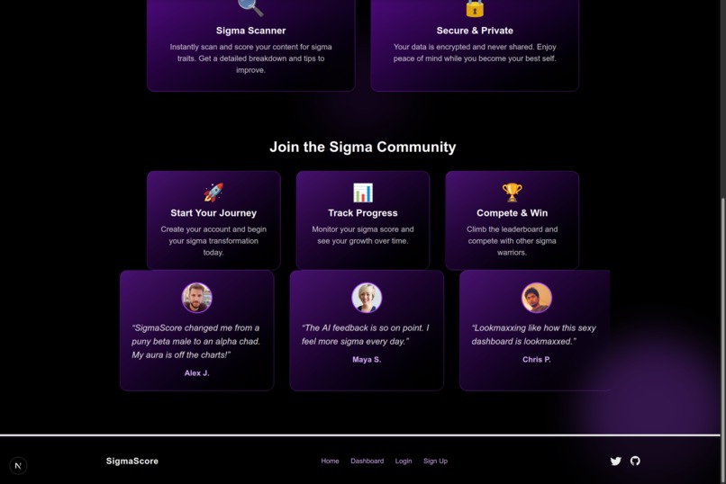 SigmaScore – screenshot 2